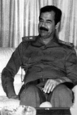 Iraqi dictator Saddam Hussein